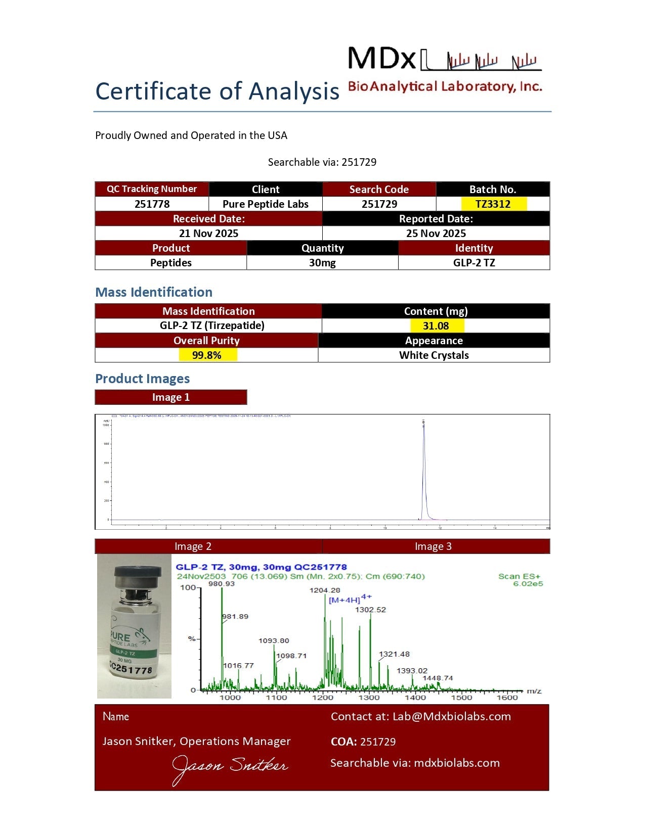 GLP - 2TZ - Pure Peptide Labs