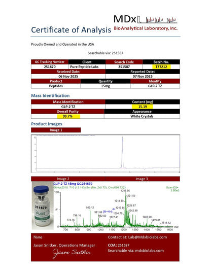 GLP - 2TZ - Pure Peptide Labs