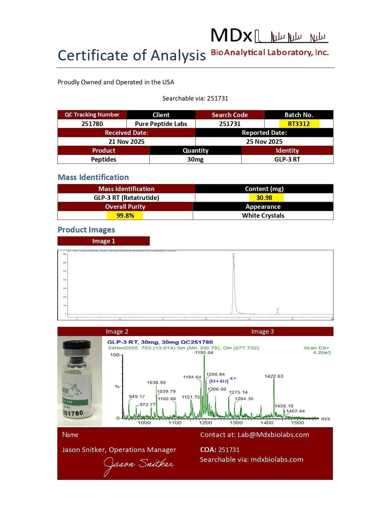 GLP - 3RT - Pure Peptide Labs