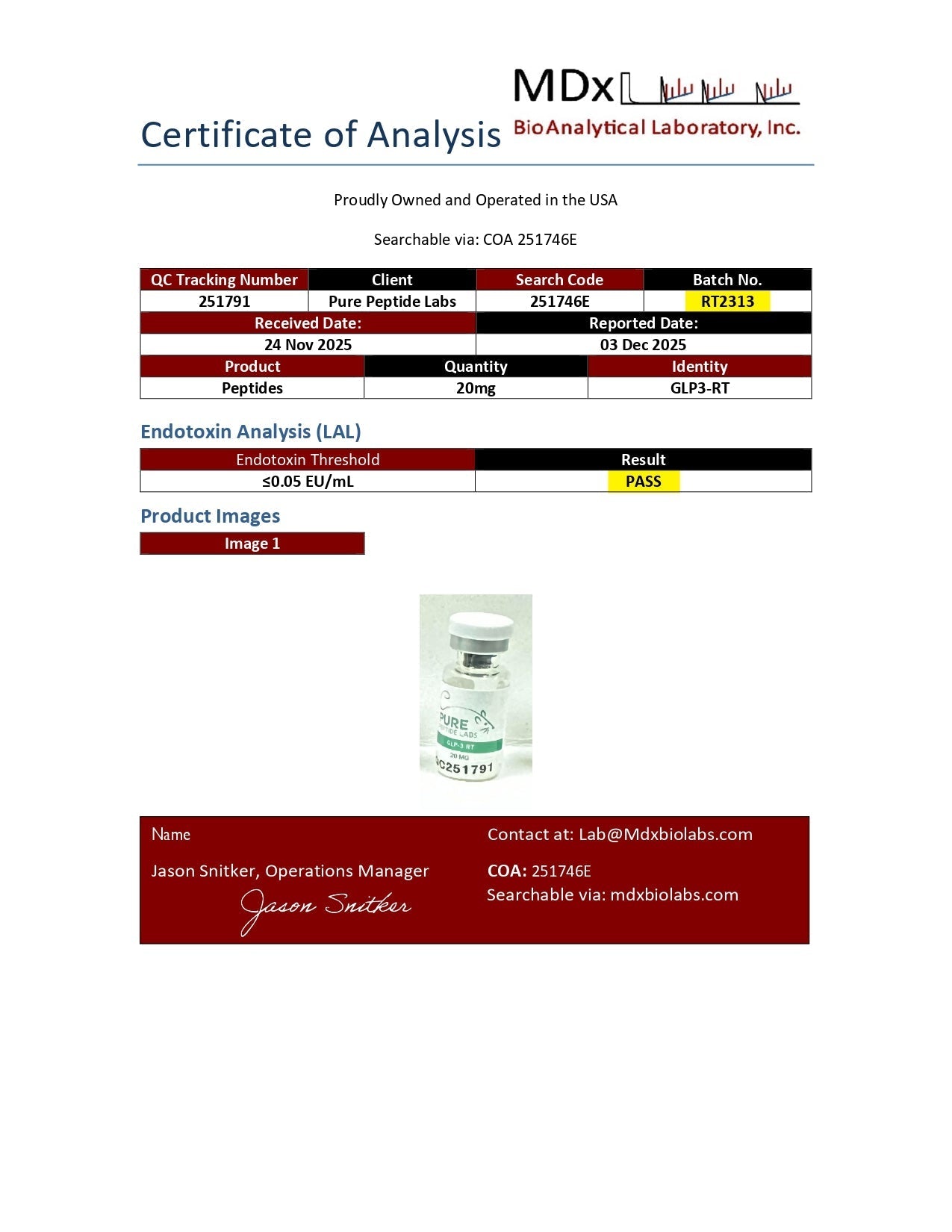 GLP - 3RT - Pure Peptide Labs