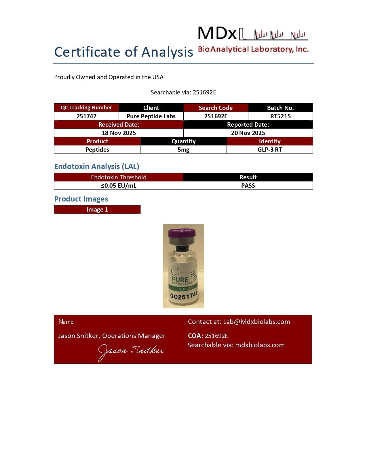 GLP - 3RT - Pure Peptide Labs