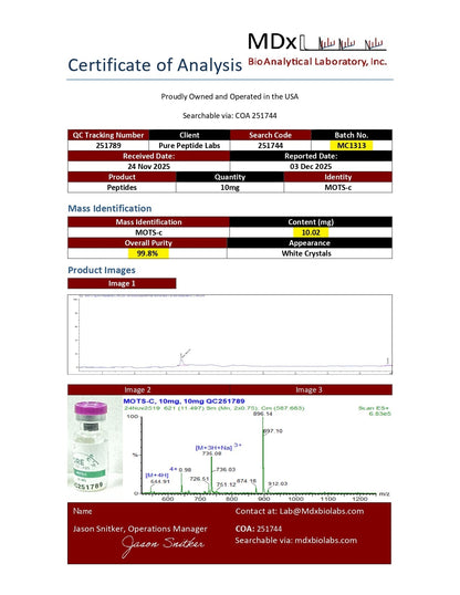 MOTS - C - Pure Peptide Labs