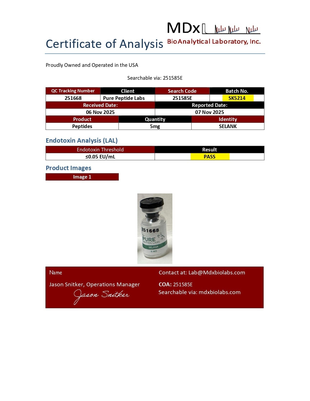 Selank - Pure Peptide Labs